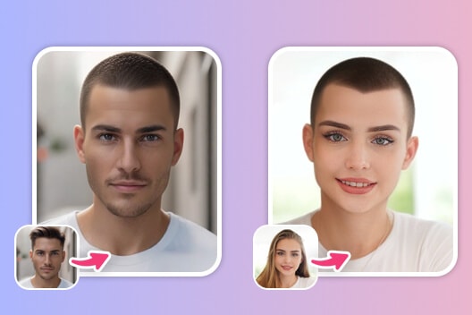 Buzz Cut Before and After Comparison